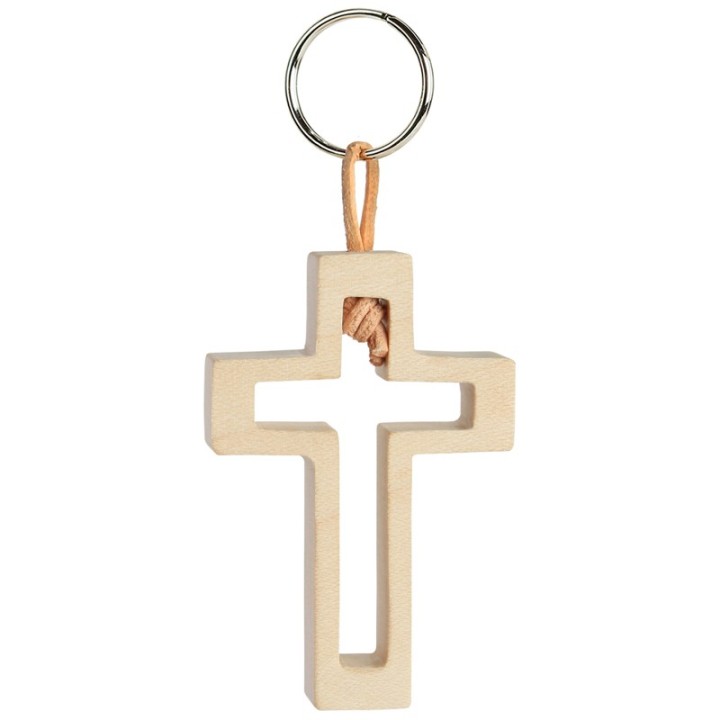 Porte-clef fcroix avec croix découpe n° 3, 5 cm 