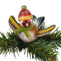 Oiseau décoratif à clipser, chardonneret