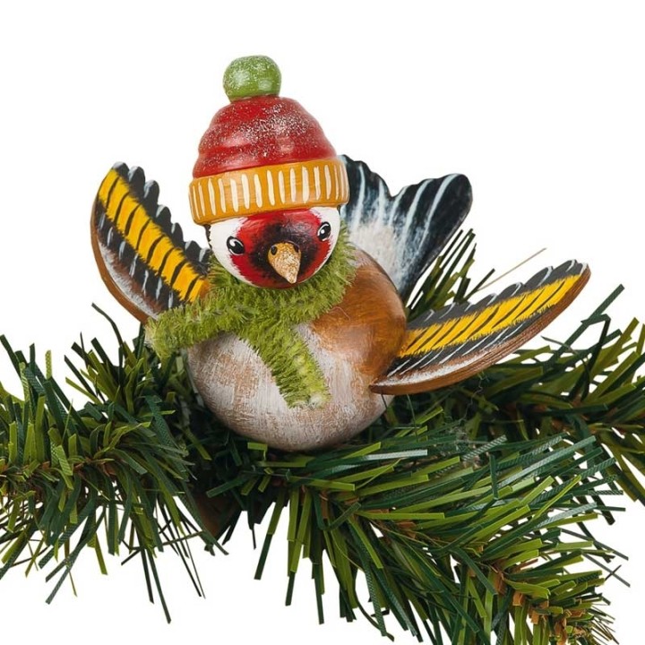 Oiseau décoratif à clipser, chardonneret