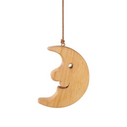 Lune en bois de chêne à suspendre 12,5 cm