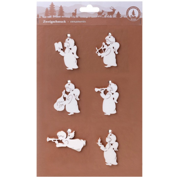 Décorations pour sapin 6 pendentifs : mini anges 