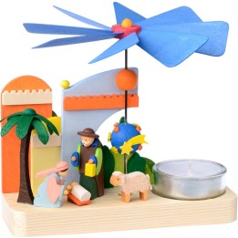 Petit carrousel en bois crèche de Noël