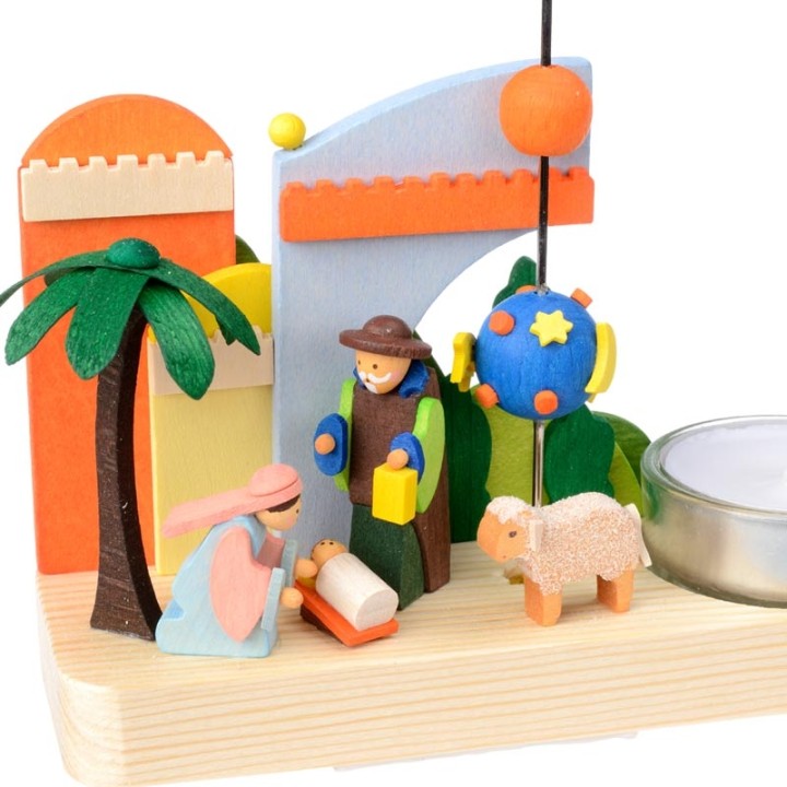 Petit carrousel en bois crèche de Noël