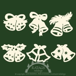 6 clochettes pour décorer le sapin de Noël - set n° 14