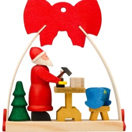 Déco Noël enfant, noeud rouge, fabrication de jouets