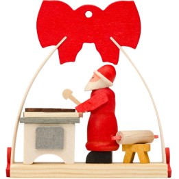 Déco Noël enfant, noeud rouge, préparation patisseries