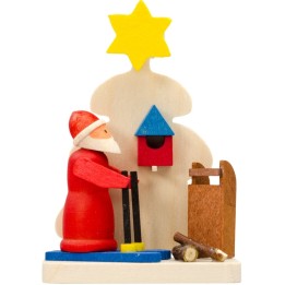 Déco sapin de Noel, père Noël à ski