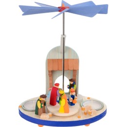 Manège en bois enfant avec crèche de Noel pour enfant