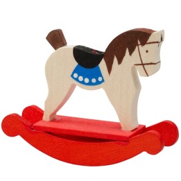 Déco Noël enfant, cheval de bois