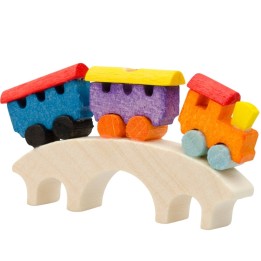 Déco Noël enfant, petit train sur un pont