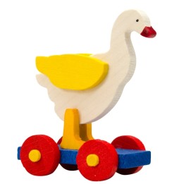 Déco Noël enfant, oie sur roulettes