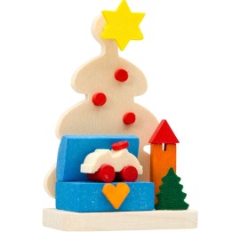 Décoration de sapin de Noël, malle aux jouets