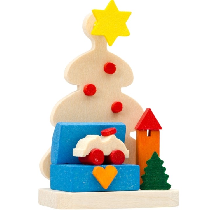 Décoration de sapin de Noël, malle aux jouets