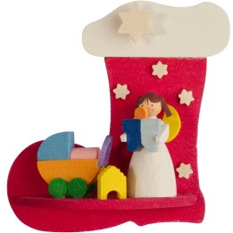 Botte père Noel, ange et poussette