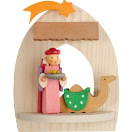 Roi mage Balthazar, crèche de Noel à suspendre au sapin
