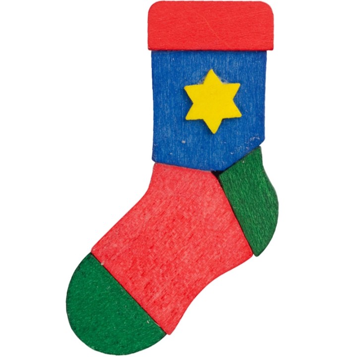 3 chaussettes de Noël  à suspendre au sapin, lot 1