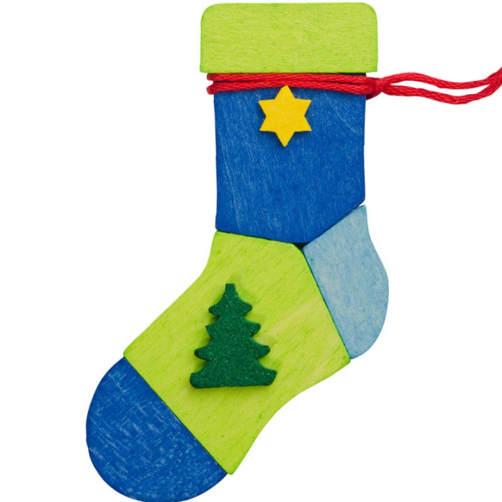 3 chaussettes de Noël  à suspendre au sapin, lot 1