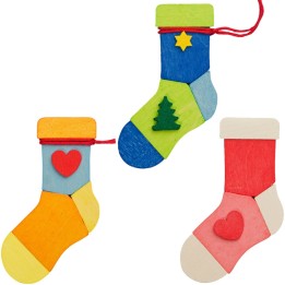3 chaussettes de Noël  à suspendre au sapin, lot 2