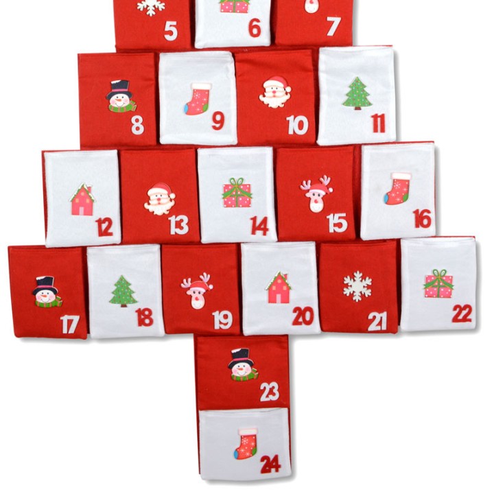 Calendrier de l'Avent pour enfant forme sapin 