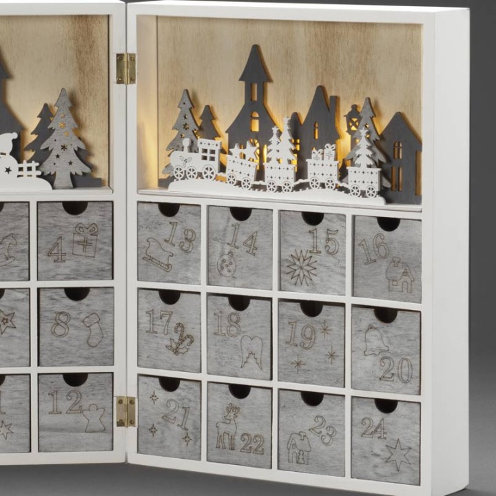 Boite à tiroir calendrier de l'Avent