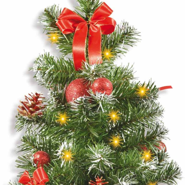 Sapin de Noël lumineux avec déco, 50 cm