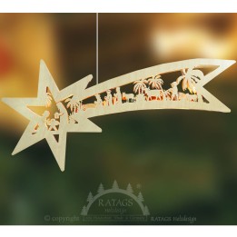 Grande étoile lumineuse en bois