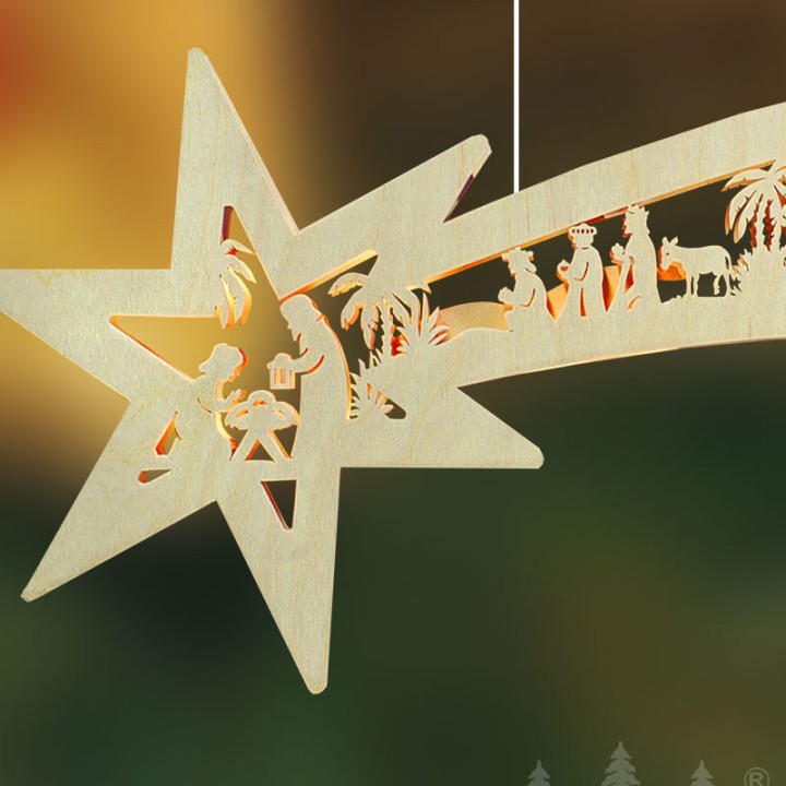 Grande étoile lumineuse à suspendre