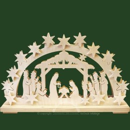 Bougeoir électrique LED crèche lumineuse en bois