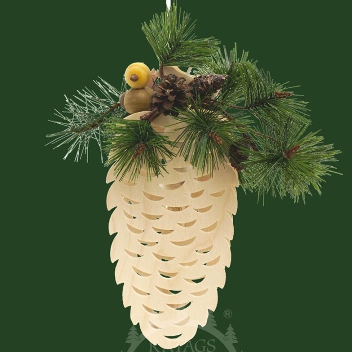 Cone de sapin fleuri électrique à suspendre