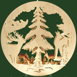 Suspension électrique forêt avec animaux