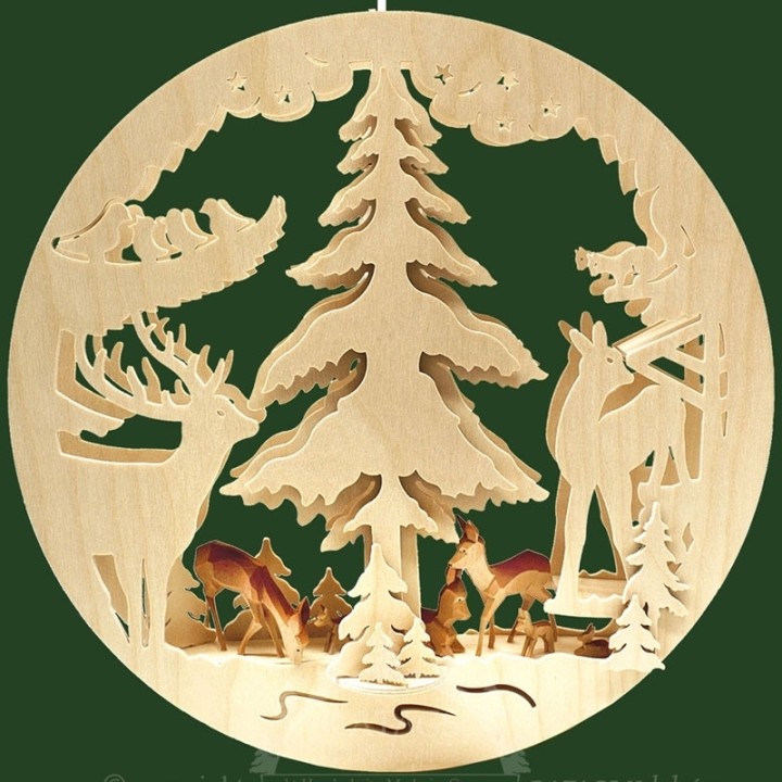 Suspension électrique forêt avec animaux