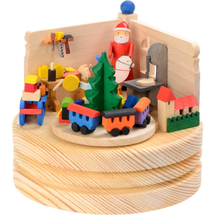Boite à musique bois, atelier du père Noel