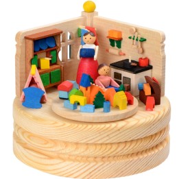 Boite à musique en bois, jeu d'enfant