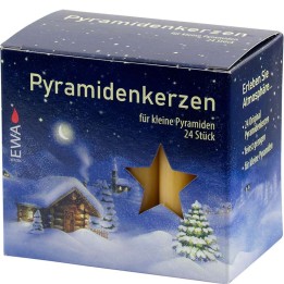 24 Bougies ocre 14 mm pour manège de Noel