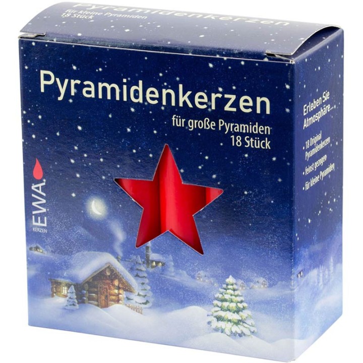 Bougie rouges 17 mm pour pyramide de Noël, pyramidenkerzen