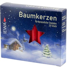 Bougies sapin de Noël rouge13 mm