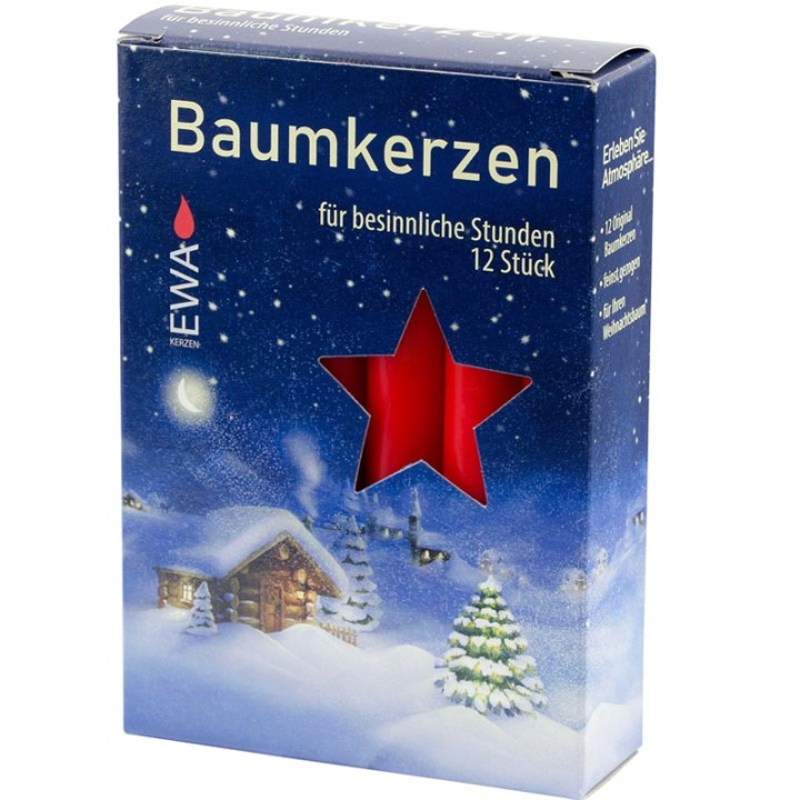 Bougies pour sapin de Noël rouge