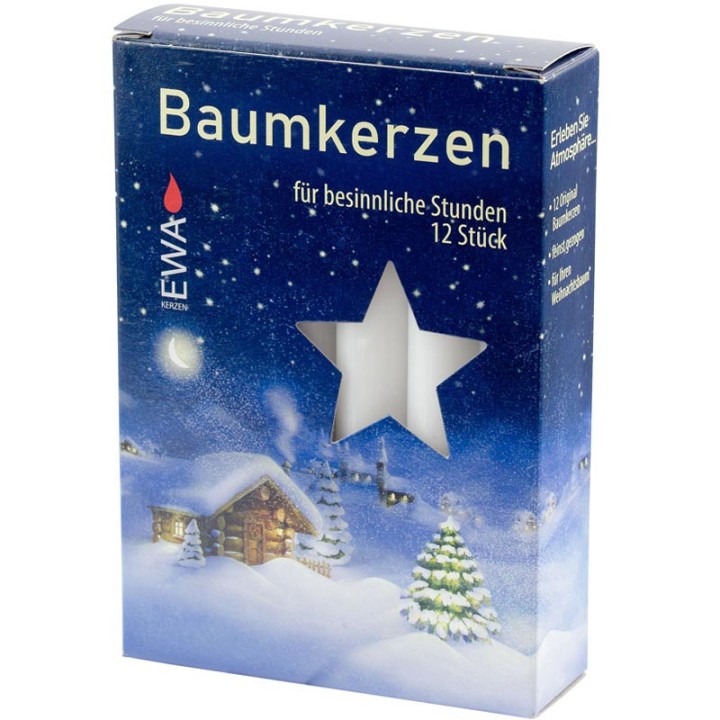 Bougies  blanche pour sapin de Noël