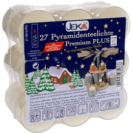Pack 27 bougies chauffe-plat transparentes