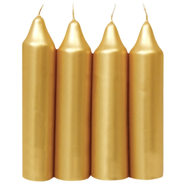 Bougies de l'Avent dorée 23 mm 