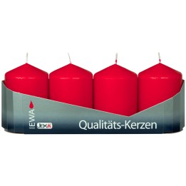 Grosses bougies rouges 40 mm pour couronne de l'Avent 