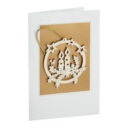 Carte de Voeux avec motif bougies 