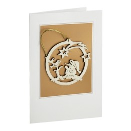 Carte de Voeux avec motif bonhomme de neige