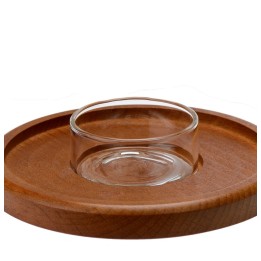 Coupelle en verre transparent de rechange pour photophores et bougeoirs