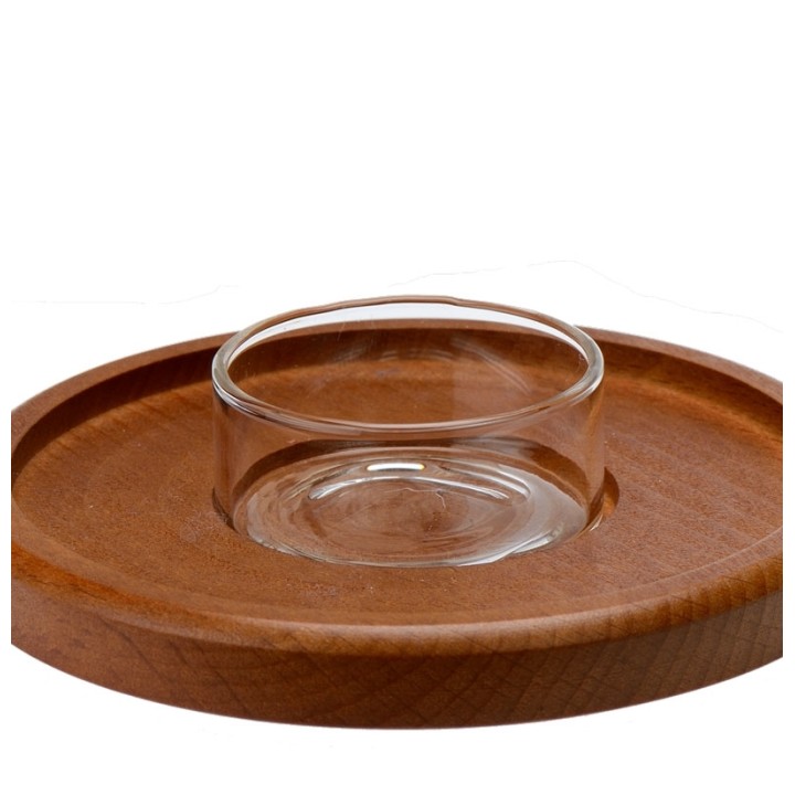 Coupelle en verre transparent de rechange pour photophores et bougeoirs
