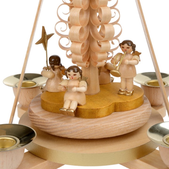 Manège à bougies et anges musiciens