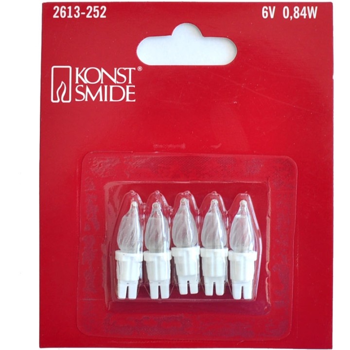 Ampoules de rechange givrées 6 V, 0,84W pour guirlande de Noël, Konstsmide 2613-252 