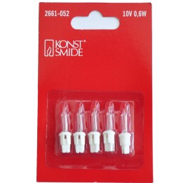 Ampoules de rechange 10 V, 0,6W pour guirlande de Noël, Konstsmide 2661-052 