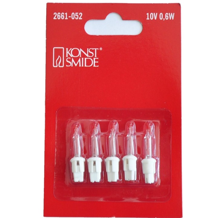 Ampoules de rechange 10 V, 0,6W pour guirlande de Noël, Konstsmide 2661-052 