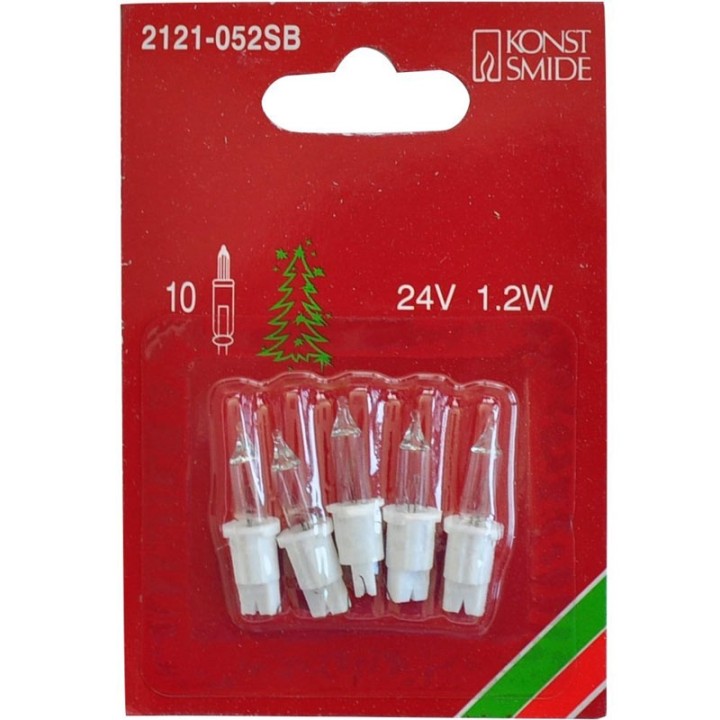 Ampoules de rechange 24V, 1,2W pour guirlande de Noël 10 lampes, Konstsmide 2121-052SB 
